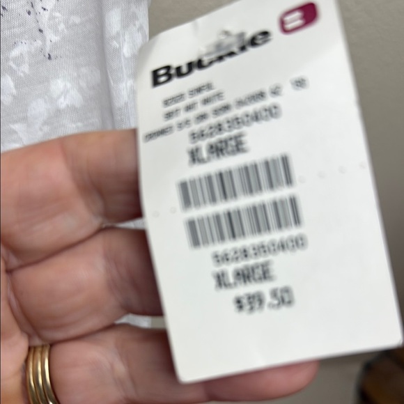 BUCKLE White and Gray Graphic T-Shirt with Short Sleeves - Picture 2 of 7